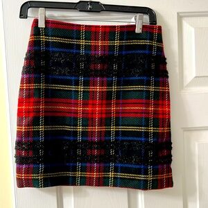 Tartan wool skirt